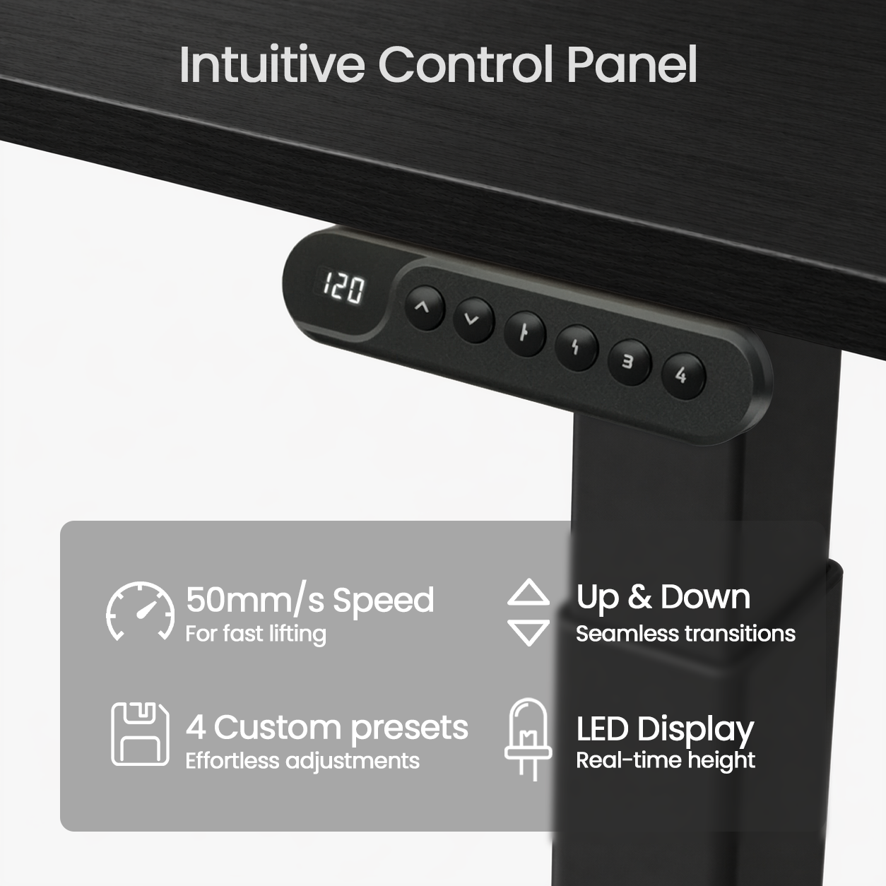 Ergonist Rise Standing Desk - 40" - Black