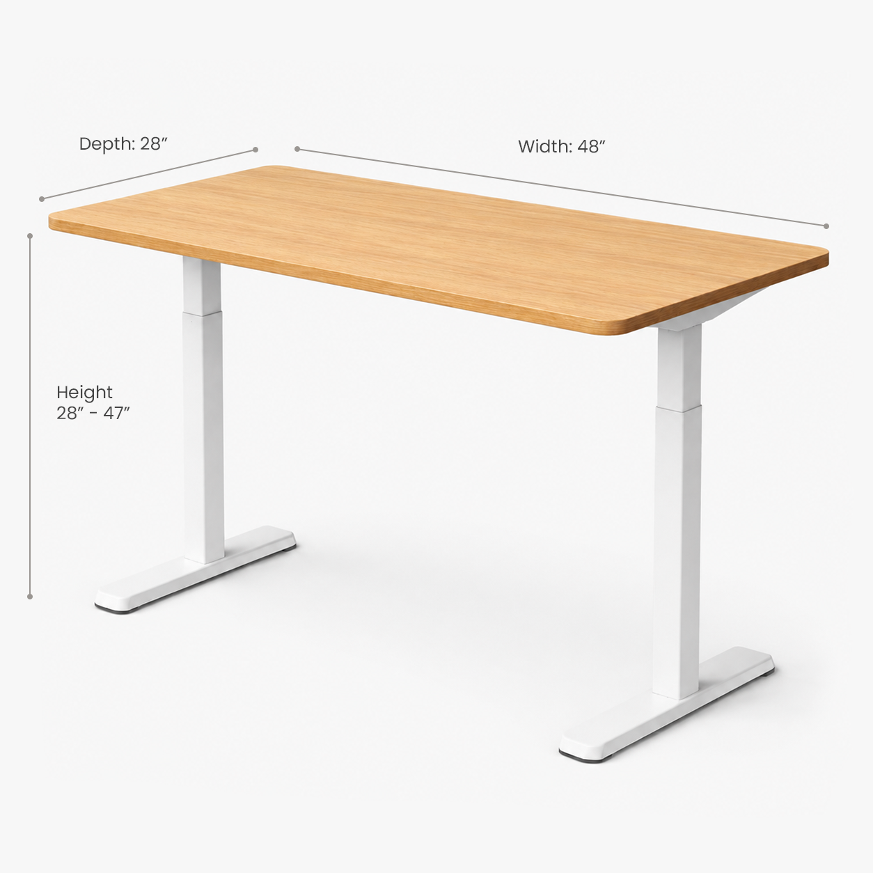 Ergonist Rise Standing Desk - 48" - Oak