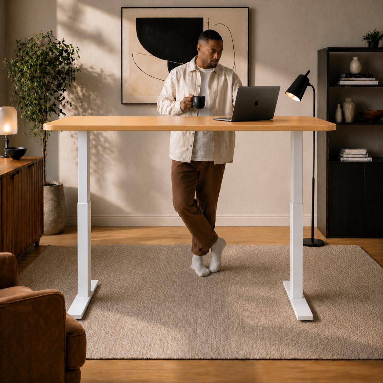 Ergonist Rise Standing Desk - 48" - Oak