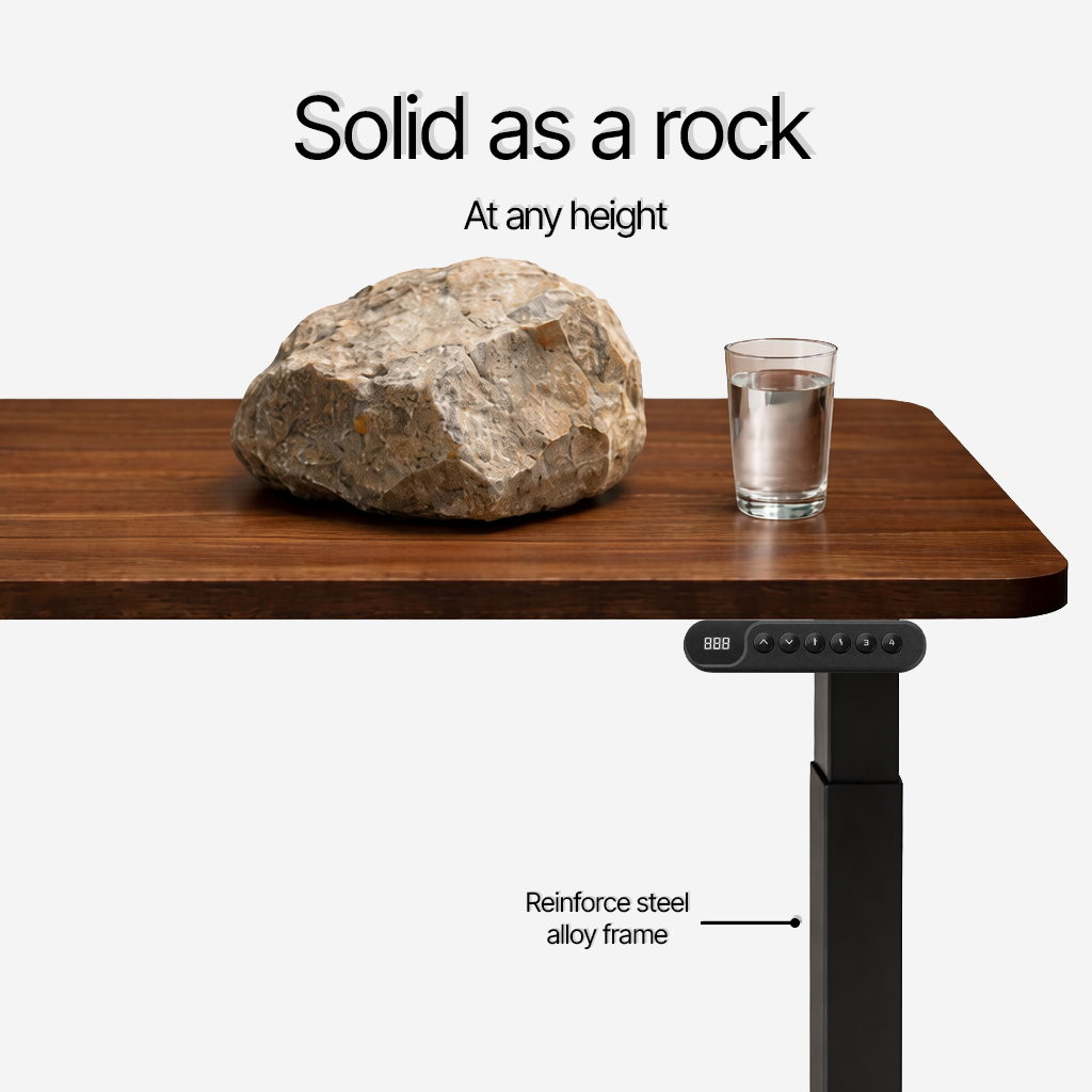 Ergonist Rise Standing Desk - 55" - Walnut