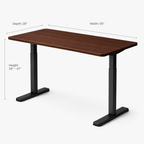 Ergonist Rise Standing Desk - 55" - Walnut