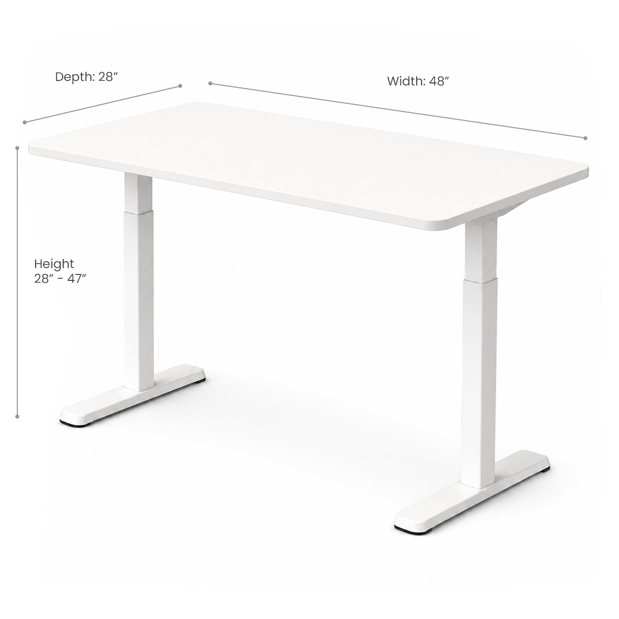 Ergonist Rise Standing Desk - 48" - White
